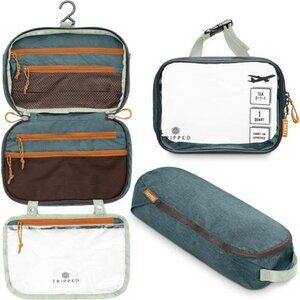 Travel Toiletry Bag Set TSA Approved Hanging Makeup Organizer Pouch Kit